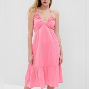 Pink halter summer dress